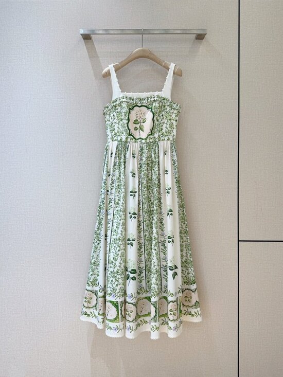 Agua by Agua Bendita Dresses & Skirts - Agua by Agua Bendita Green Floral Print Slip Dress